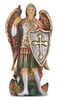 Patron Saint Hand Painted Resin Catholic Michael The Archangel Statue with Prayer Card 4 Inch