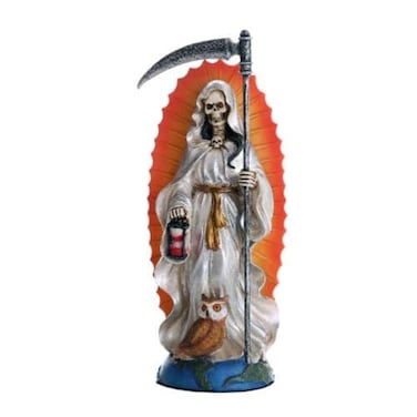 Pacific Giftware Santa Muerte Saint of Holy Death Standing Religious Statue 725 Inch White Tunic Robe Purification Santisima Muerte Sculpture Home Decor