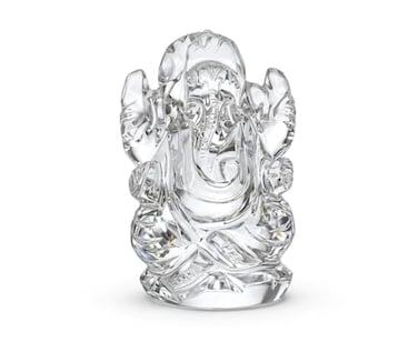 Myhealingworld Ganesh Statue Natural Crystal Quartz Gemstone Ganesha Success and Good Luck Crystal Sculpture Pocket Size Ganesha Statue
