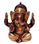 Purpledip Brass Statue Lord Ganesha Collectible Idol in CopperSilver Finish 10646