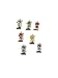 Angelitos de Mexico 1 inch 25cm Seven Archangels with Cristal Mini Statue Set Angel Figures Weekly Protection