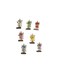 Angelitos de Mexico 1 inch 25cm Seven Archangels with Cristal Mini Statue Set Angel Figures Weekly Protection