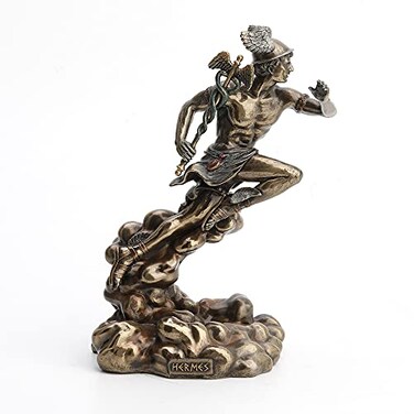 UNICORN STUDIO Veronese Design Hermes Greek God of Travel Luck and Commerce Statue