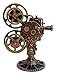 Veronese Design VERONESE Design Steampunk Projector Statue Cold Cast Resin Antique Bronze Finish LED Lighting Sculpture