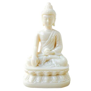 Sahishnu Online and Marketing Polyresin Gautam Buddha Statue White