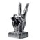 Nice purchase Hand Finger Gesture Desk Statues Fingers Sculpture Creative Home Living Room Cabinet Shelf Decoration Victory Gesture in Silver