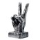 Nice purchase Hand Finger Gesture Desk Statues Fingers Sculpture Creative Home Living Room Cabinet Shelf Decoration Victory Gesture in Silver