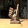 Nice purchase Hand Finger Gesture Desk Statues Fingers Sculpture Creative Home Living Room Cabinet Shelf Decoration Thumbsup in Gold