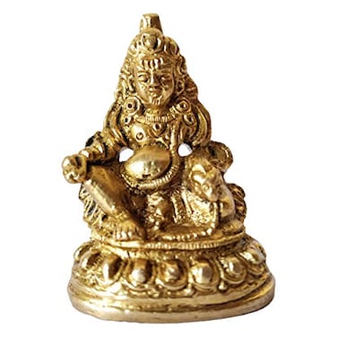 GURU JEE Brass Idol for Puja Room Decoration Shree Dhan Kuber Murti Spiritual Gifts