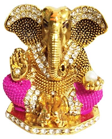 Purpledip Metal Idol Lord Ganesha Ganapathi Collectible Statue of Blessing Ganesh 12136