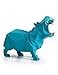 HAUCOZE Hippo Statue Animal Sculpture Figurine Modern Home Decor Table Art Gift for Bedroom Living Room Blue Polyresin 71 Inch