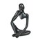 INNOLITES Resin Statue Thinker Style Decoration Abstract Sculptures Collectible Figurines for Home Decor Modern Office Shelf DesktopBlack Left