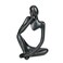 INNOLITES Resin Statue Thinker Style Decoration Abstract Sculptures Collectible Figurines for Home Decor Modern Office Shelf DesktopBlack Left