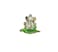 Gavya International Gavya Small Crystal Ganesha Sitting On Betel Leaf Paan Sculpture Murti Idol for Car Dashboard Puja mandir tample Gift Size Height 175 inch Green