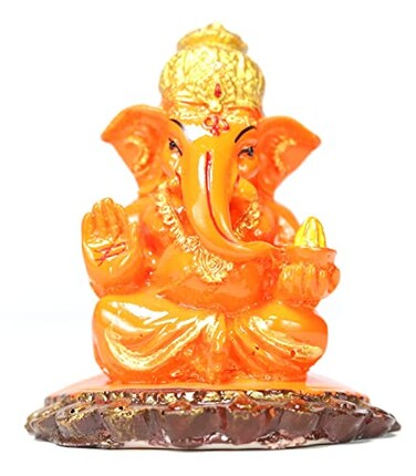 ASHIRWAD 25 Small Ganesha Statue Sculpture Mini Lord Ganesh Ganpati Polyresin Idol in Multicolour Ganesha01