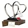 DCAPILLA Wedding Anniversary Couples Gift Two Hearts and Cross Iron Sculpture Heart Decoration Gift for Her and Him 1st to 50th or 60th Anniversary Includes Present Box and Poem Card