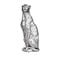 POLYDUKE Silver Cheetah 11 H Statue Cheetah Figurine Sitting Home Decor Realistic Antique Classical Leopard Resin Animal Ornament Statues Living Room Decor Ornament Figurine