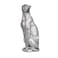 POLYDUKE Silver Cheetah 11 H Statue Cheetah Figurine Sitting Home Decor Realistic Antique Classical Leopard Resin Animal Ornament Statues Living Room Decor Ornament Figurine