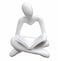 HAFKOIS Thinker Statue Reading Women Figurine Abstract Art Sculpture Home Decor Modern White Decor Accents White Thinker Figurines for Living Room Shelves Bookshelf Office Shelf Desktop Decor