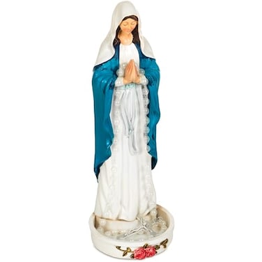 Redwix Virgin Mary Rosary Holder Statue 8 Madonna Blessed Mother Mary Catholic Decor Rosary Hanger Gift for Women Catholic Statues for Home or Prayer Room