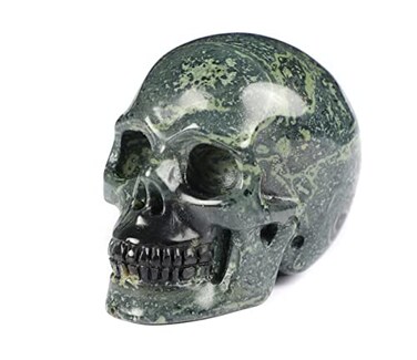 Skullis 20 Kambaba Jasper Crystal Carved Crystal Skull Head Hand Carved Gemstone Fine Art Sculpture3