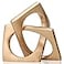 LCCCK Modern Geometric Sculpture Gold Knot Statue Decor Home Gold Bookcase Centerpiece jax Decorative Geometric Tabletop Sculpture and Figurines For Golden Home Decor Accent Cube Decorative Ornaments