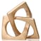 LCCCK Modern Geometric Sculpture Gold Knot Statue Decor Home Gold Bookcase Centerpiece jax Decorative Geometric Tabletop Sculpture and Figurines For Golden Home Decor Accent Cube Decorative Ornaments