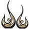 XMGZQ 2pcs Black and Gold Modern Abstract Art Statue Table DecorationElegantes Ceramic Statue for Home Dcor AccentMantelBookshelfCenterpiece Table Decorations for Dining Roomadornos para sala