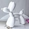 Addzoe Resin Balloon Dog Sculpture Mini 4in White Figurine Animal Crafts