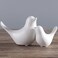 FANTESTICRYAN Small Animal Statues Home Decor Modern Style White Decorative Ornaments for Living Room Bedroom Office Desktop Cabinets