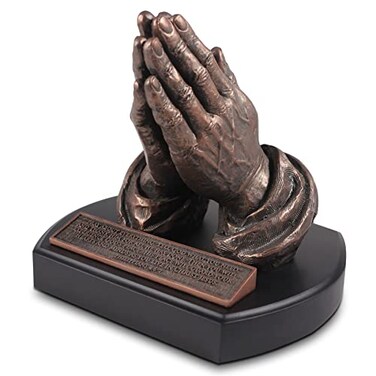 Lighthouse Christian Products Praying Hands Bronze Tone 875 Inch Resin Stone Sculpture Figurine