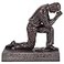 Lighthouse Christian Products Praying Man Seeking God Bronzelike Finish 45 x 275 Cast Stone Mounted Sculpture