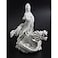 Top Collection 13 Guan Yin Riding Dragon Statue Premium Resin White Marble Finish East Asian Buddhist Deity Goddess of Compassion and Mercy