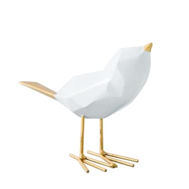 VORCOOL Simple Resin Bird Figurine Statue Furnishing Articles Ornaments Home Office Decoration Golden