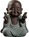 Kingzhuo Ceramic Tiny Cute Buddha Statue Monk Figurine Creative Baby Buddha Crafts Adorable Ornaments Classic Delicate Ceramic Arts and Crafts Small 7 x 10 CM Green