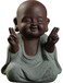 Kingzhuo Ceramic Tiny Cute Buddha Statue Monk Figurine Creative Baby Buddha Crafts Adorable Ornaments Classic Delicate Ceramic Arts and Crafts Small 7 x 10 CM Green