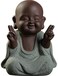 Kingzhuo Ceramic Tiny Cute Buddha Statue Monk Figurine Creative Baby Buddha Crafts Adorable Ornaments Classic Delicate Ceramic Arts and Crafts Small 7 x 10 CM Green