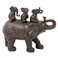 Nature's Mark Natures Mark 8 H 3 Baby Elephants Riding an Elephant Resin Statue Figurine Home Decorative Accent Decor Brown
