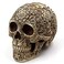 UJOY Creative Skull Flowers Sculpture 81 Human Head Skeleton Statue Collectible Halloween Decoration Home Decor