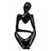 INNOLITES Resin Statue Thinker Style Decoration Abstract Sculptures Collectible Figurines for Home Decor Modern Office Shelf Desktop BlackRight