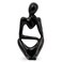 INNOLITES Resin Statue Thinker Style Decoration Abstract Sculptures Collectible Figurines for Home Decor Modern Office Shelf Desktop BlackRight