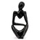 INNOLITES Resin Statue Thinker Style Decoration Abstract Sculptures Collectible Figurines for Home Decor Modern Office Shelf Desktop BlackRight