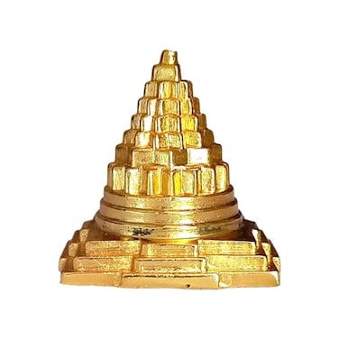 GRI9 Energized 3D Sri Meru Yantra Hinduism Home Temple Decor Ashtadhatu Mix Metal for Spiritual Powers Vaastu Dosh Prosperity HarmonyPoojaGiftDiwali Puja 15 Inches