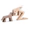 ISHINE Handmade Wooden Dog Gift Wooden Carving Dog Statue for Home Office Living Room
