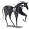 SunBlogs Art Metal Horse Statue Decor Handmade Strong Modern Horse Sculpture Handicraft Rustic Metal Statue Decorations Gift for Home Office Desk Figurine Brown