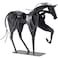 SunBlogs Art Metal Horse Statue Decor Handmade Strong Modern Horse Sculpture Handicraft Rustic Metal Statue Decorations Gift for Home Office Desk Figurine Brown