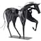 SunBlogs Art Metal Horse Statue Decor Handmade Strong Modern Horse Sculpture Handicraft Rustic Metal Statue Decorations Gift for Home Office Desk Figurine Brown