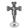 VILLAGE GIFT IMPORTERS Mini Saint Statue SilverTone Metal Sticky Bottom Easily Attach to Car Dash Religious Home and Car Decor Made in Italy San Damiano Cross