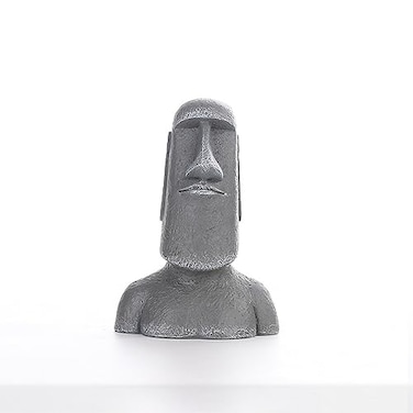 Lifexquisiter Easter Island Moai Head Statue Moai Figurine Sculpture Showpiece Abstract Face Statue for Desktop Bookshelf Table Home Hotel Garden Decor
