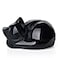 LAIDANLA Black Obsidian Sleeping Cat Statue Healing Crystals Hand Carved Cute Kitten Figurine Sculpture 16 Glossy Gemstone Decor Polished Stone Reiki Office Room Bedroom Desk Home Decoration Gifts